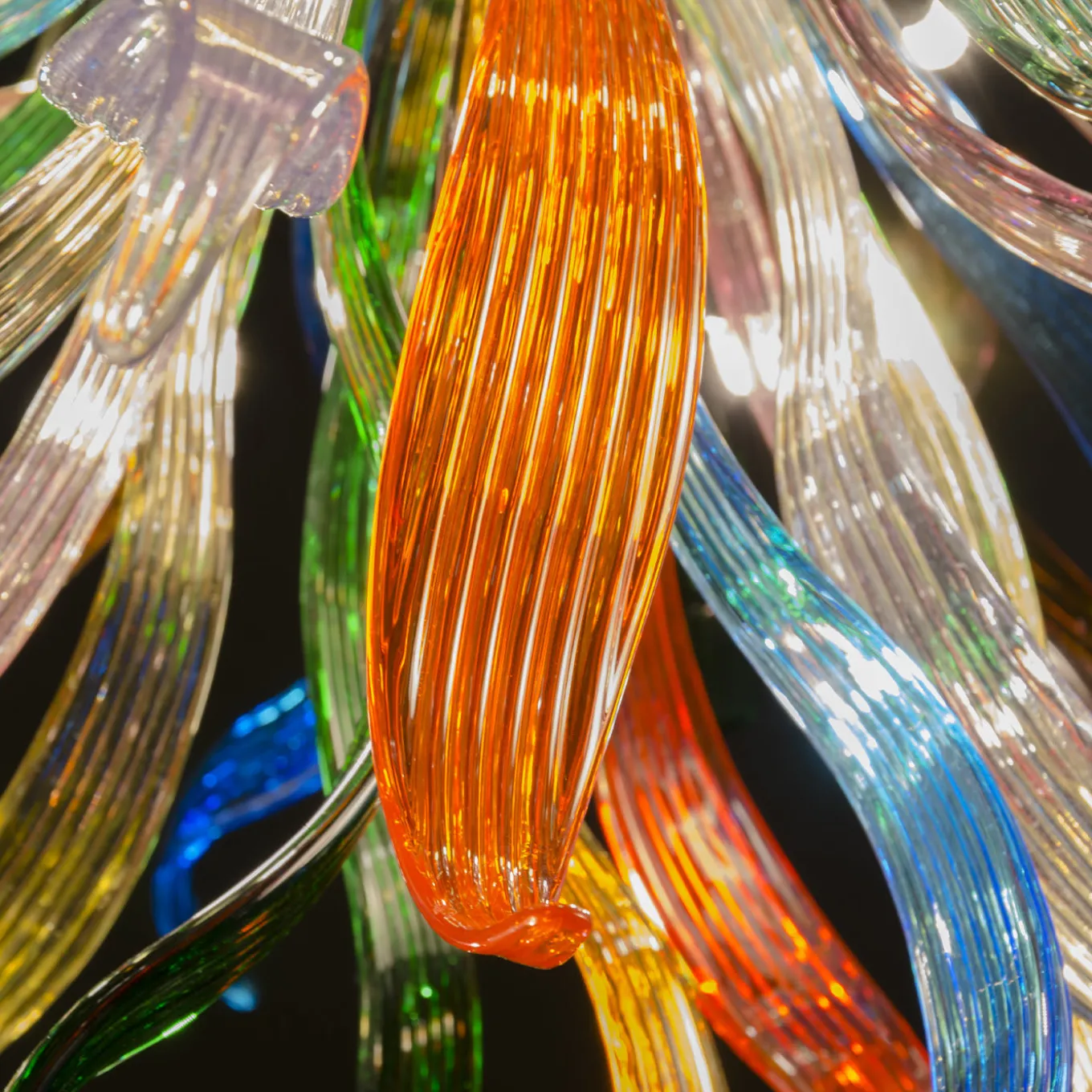 Grande lampadario Dalia multicolore