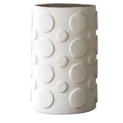 Hampton Vaso in ceramica bianca a pois