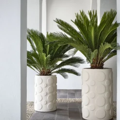 Hampton Vaso in ceramica bianca a pois