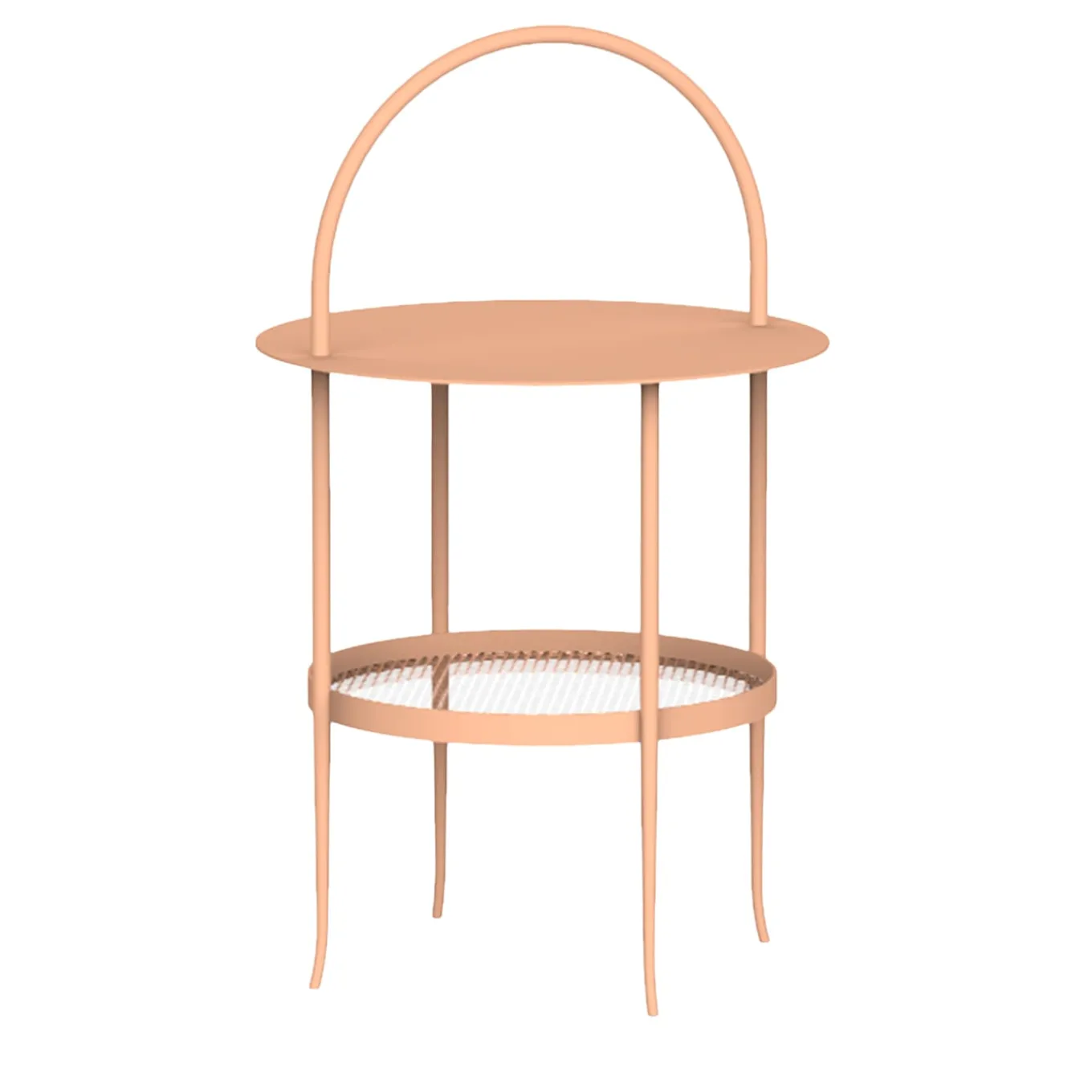 Himalia Comodino in Ferro Rosa di Studio Pari