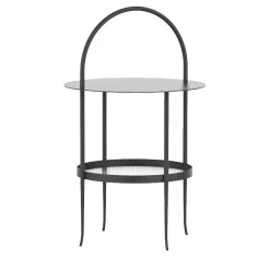 Himalia Comodino in Ferro Nero di Studio Pari