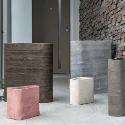 Homer Vaso squadrato in ceramica rosa