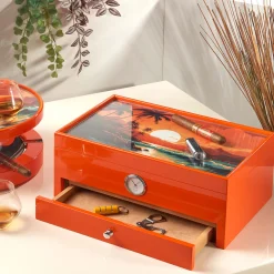 Humidor arancione di ispirazione caraibica (edizione speciale Club)