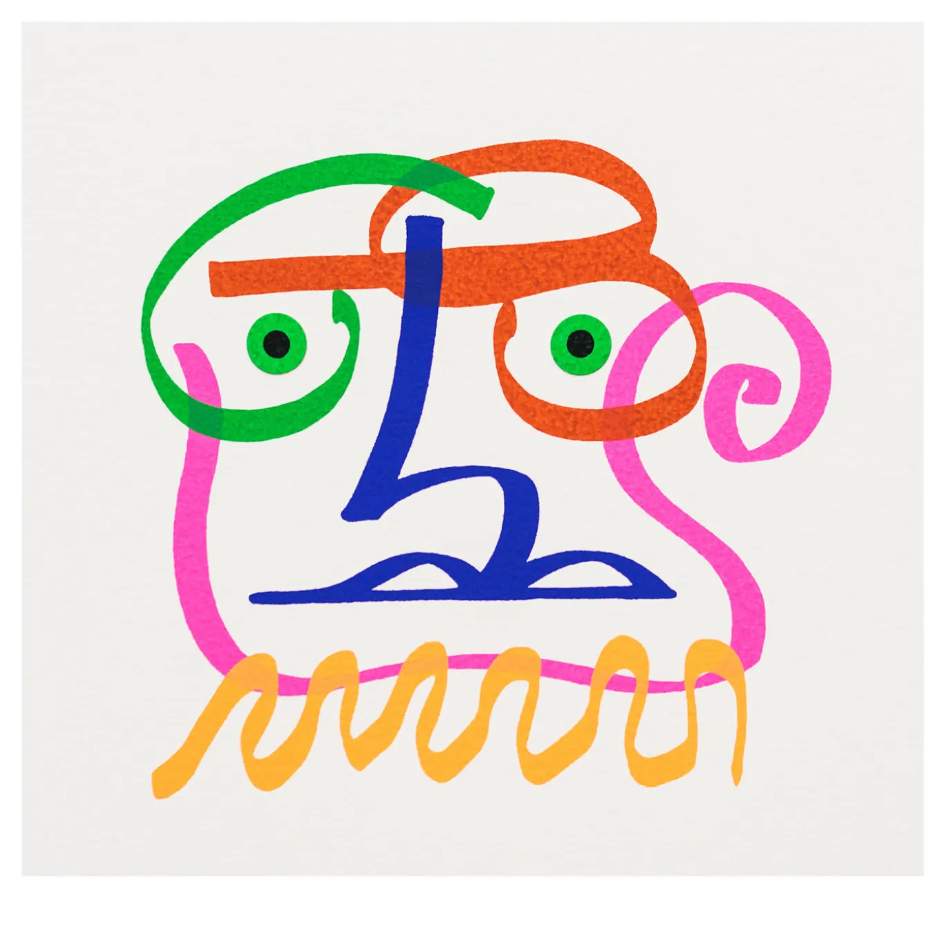 I Volti, Due Serigrafia di Mimmo Paladino