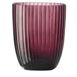 Idra Set di 2 bicchieri da acqua a righe color prugna