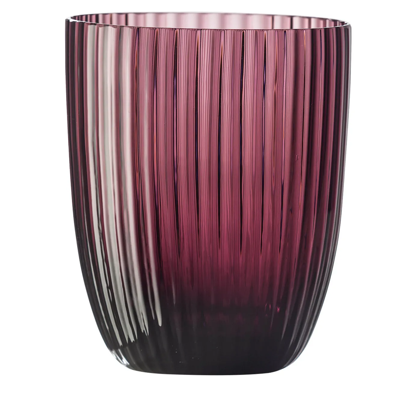 Idra Set di 2 bicchieri da acqua a righe color prugna