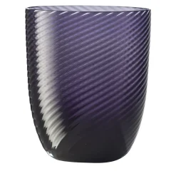 Idra Set di 2 bicchieri da acqua a righe ritorte color pervinca