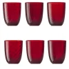 Idra Set di 6 bicchieri rossi assortiti