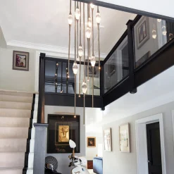 Il Pezzo 12 Cluter a 9 pendenti ottone satinato