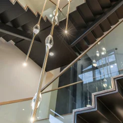 Il Pezzo 12 Cluter a 9 pendenti ottone satinato