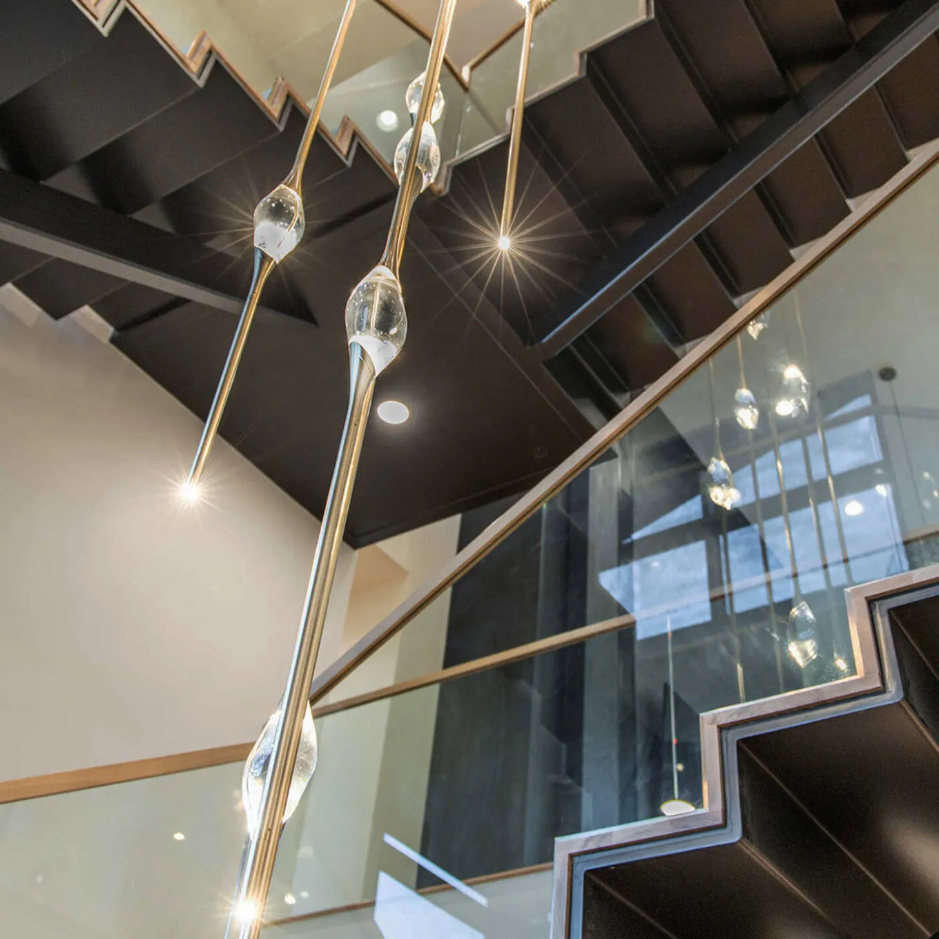 Il Pezzo 12 Cluter a 9 pendenti ottone satinato