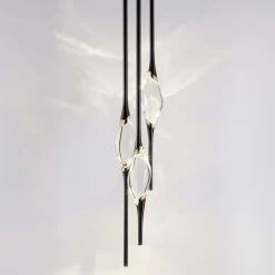 Il Pezzo 12 Lampadario Tondo Nero-Oro