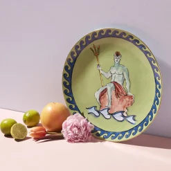 Il Viaggio di Nettuno, segnaposto/centrotavola verde muschio