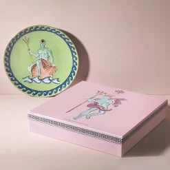 Il Viaggio di Nettuno, segnaposto/centrotavola verde muschio