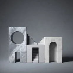 Il Villaggio - Utopia Palissandro Bluette Scultura di E. Ossino