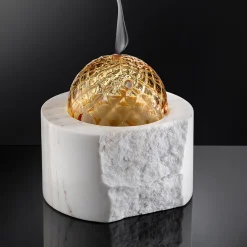 Incensiere in vetro di Murano oro e marmo di Palissandro Dome Of Rock