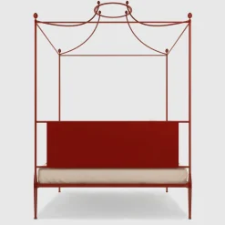 Irina Letto Matrimoniale con Baldacchino in Ferro Rosso