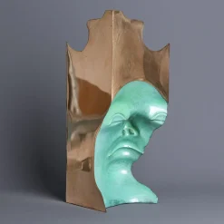 It Scultura in patina verde e alta lucidatura a specchio
