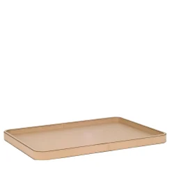 Jane, vassoio rettangolare grande in marrone nocciola
