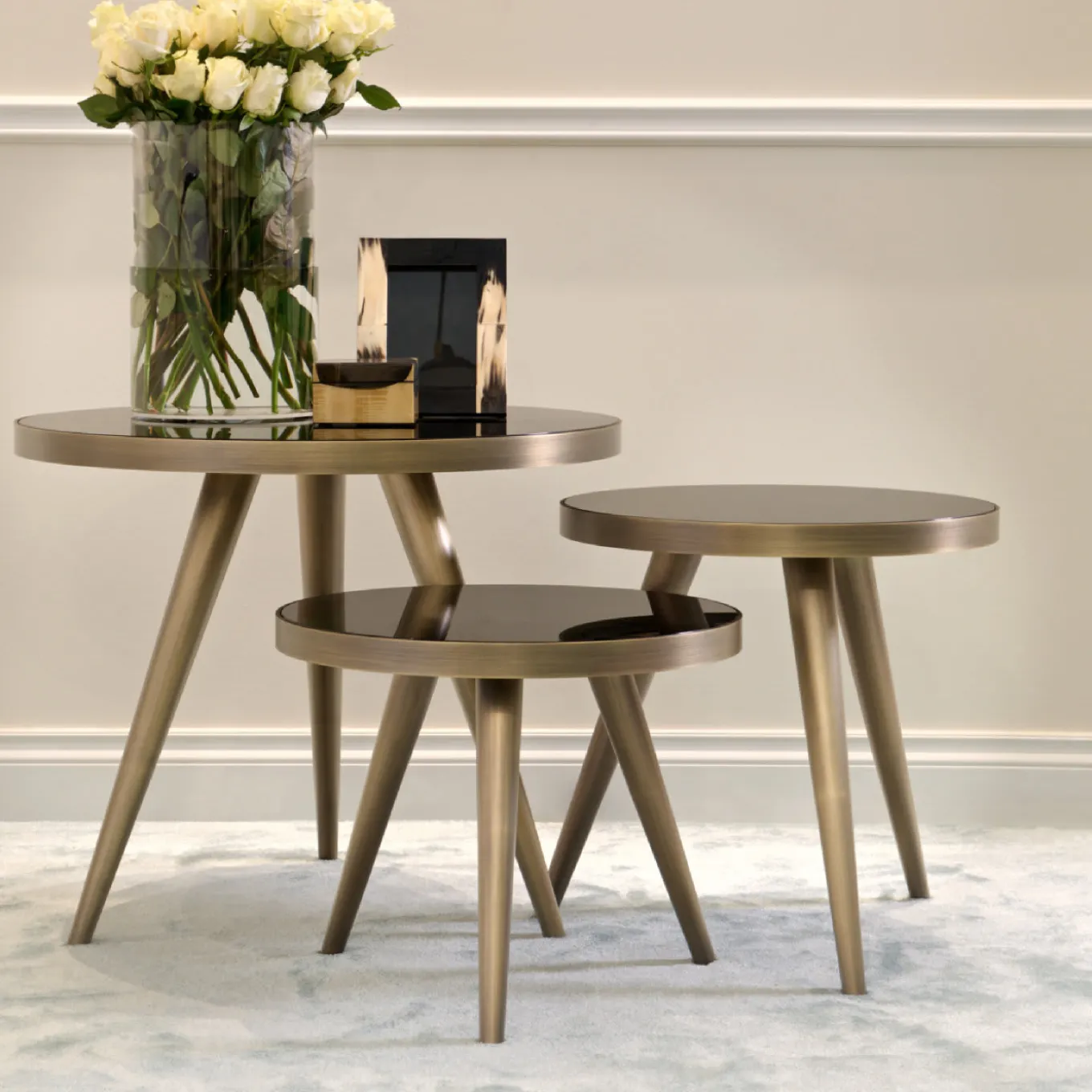 Jerome - Set di 3 tavolini a incastro