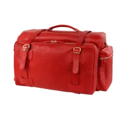 Jones Weekender in pelle rossa