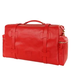 Jones Weekender in pelle rossa