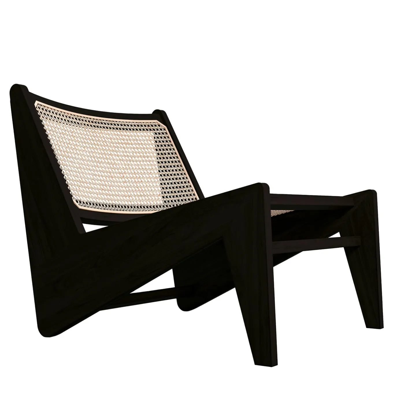 Kangaroo, Hommage à Pierre Jeanneret - Sedia in legno di quercia nera