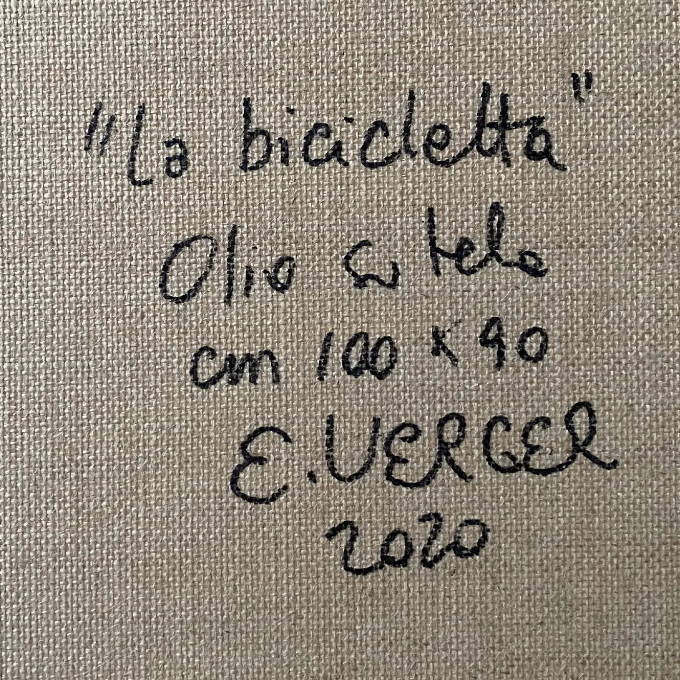 La Bicicletta Pittura ad olio