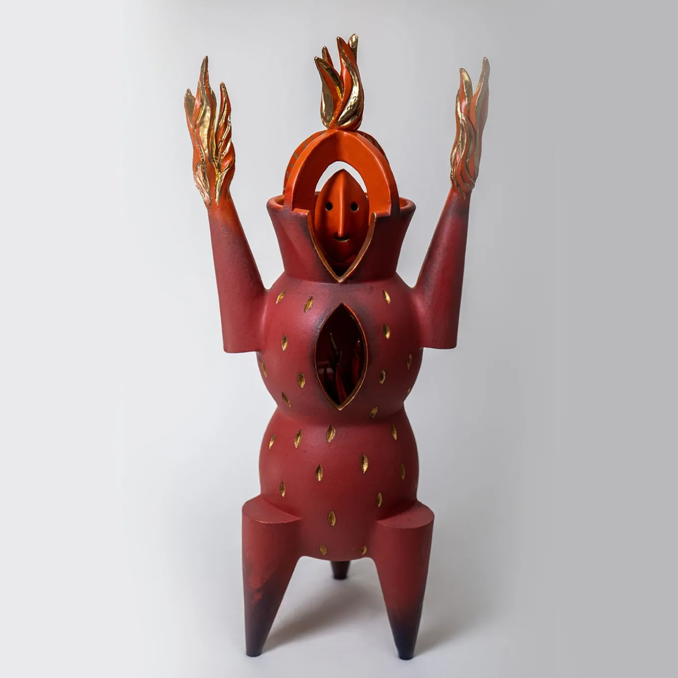 La scultura policroma del fuoco