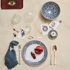 Labirinto Nero Set di 2 tazze da caffè espresso con coperchio e piattino