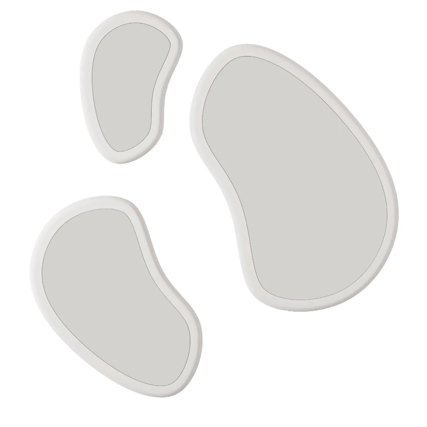 Laghi White Wood Set Of 3 Wall Mirrors