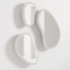 Laghi White Wood Set Of 3 Wall Mirrors