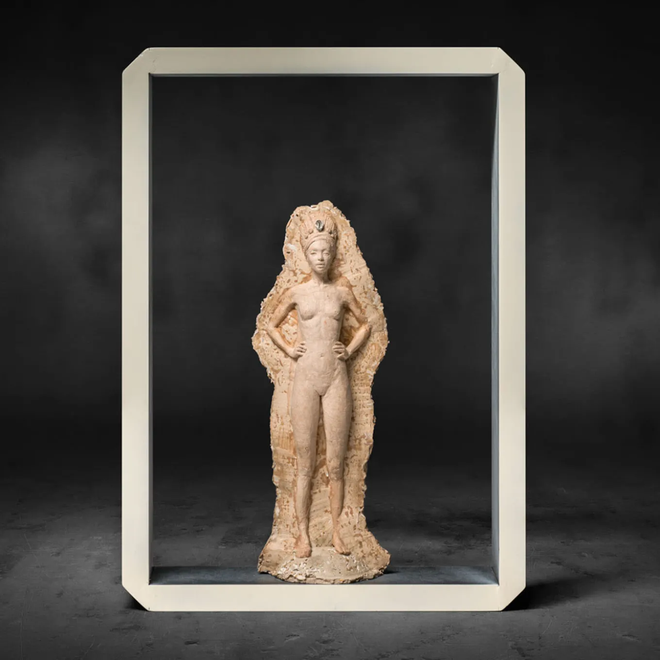 L'Altare della "Papessa" Bianca - Scultura in Resina e Lolla di Riso