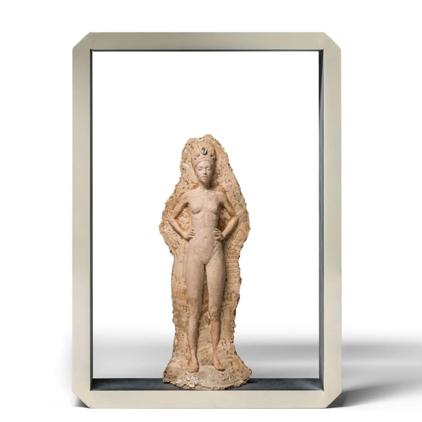 L'Altare della "Papessa" Bianca - Scultura in Resina e Lolla di Riso