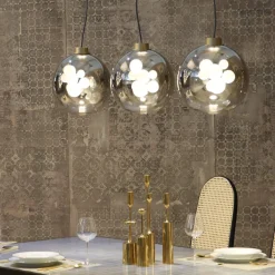 Lampada a sospensione a sfera Soap