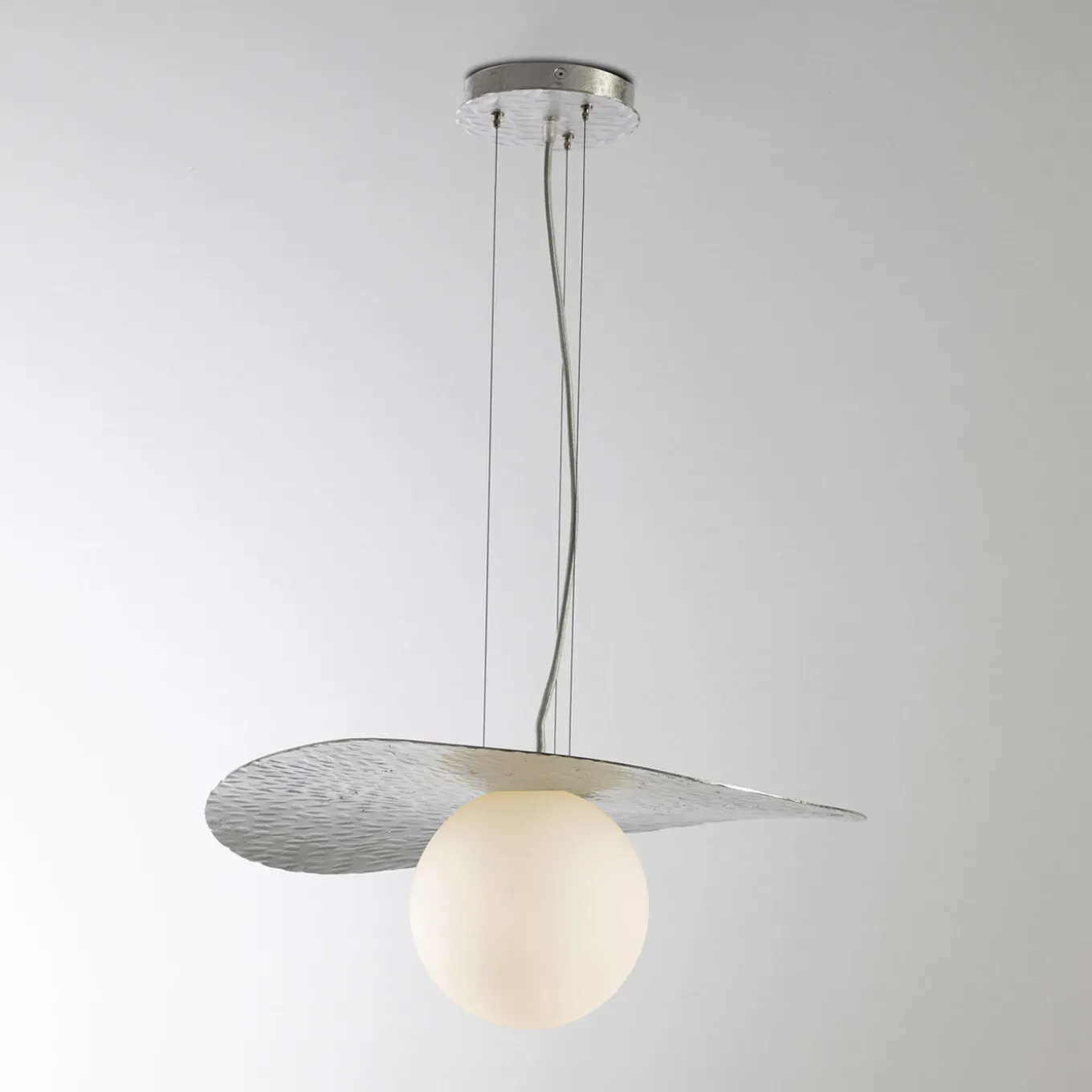 Lampada a sospensione argentata Balloons