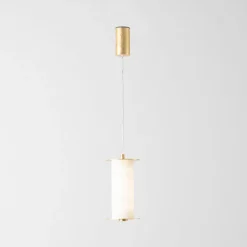 Lampada a sospensione dorata a sovrapposizione