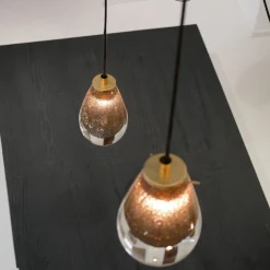 Lampada a Sospensione Duo in Vetro e Ottone Life Is A Long Song