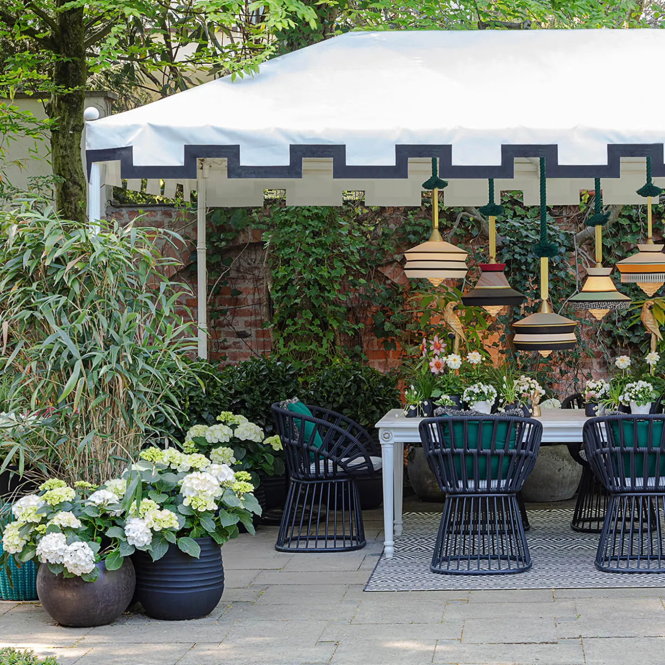 Lampada a sospensione gialla per esterni Calypso Martinique di Servomuto