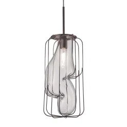Lampada a sospensione in vetro grande Pause