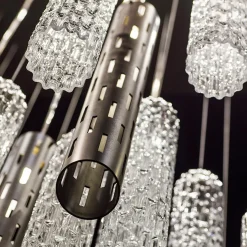 Lampada a sospensione in vetro Pipe