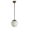 Lampada a sospensione "Maxi Alabaster Moon" in bronzo