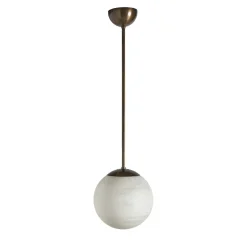 Lampada a sospensione "Maxi Alabaster Moon" in bronzo