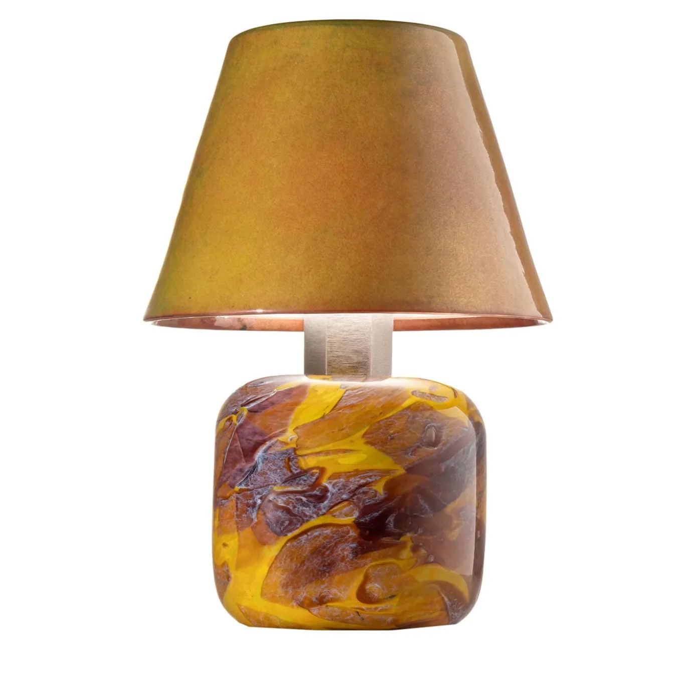 Lampada Alchimie in vetro di Murano giallo antico