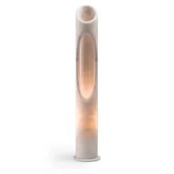 Lampada Armonia L in marmo Egeo rosa di Jacopo Simonetti