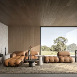 Lampada Armonia S in marmo nero Marquinia di Jacopo Simonetti