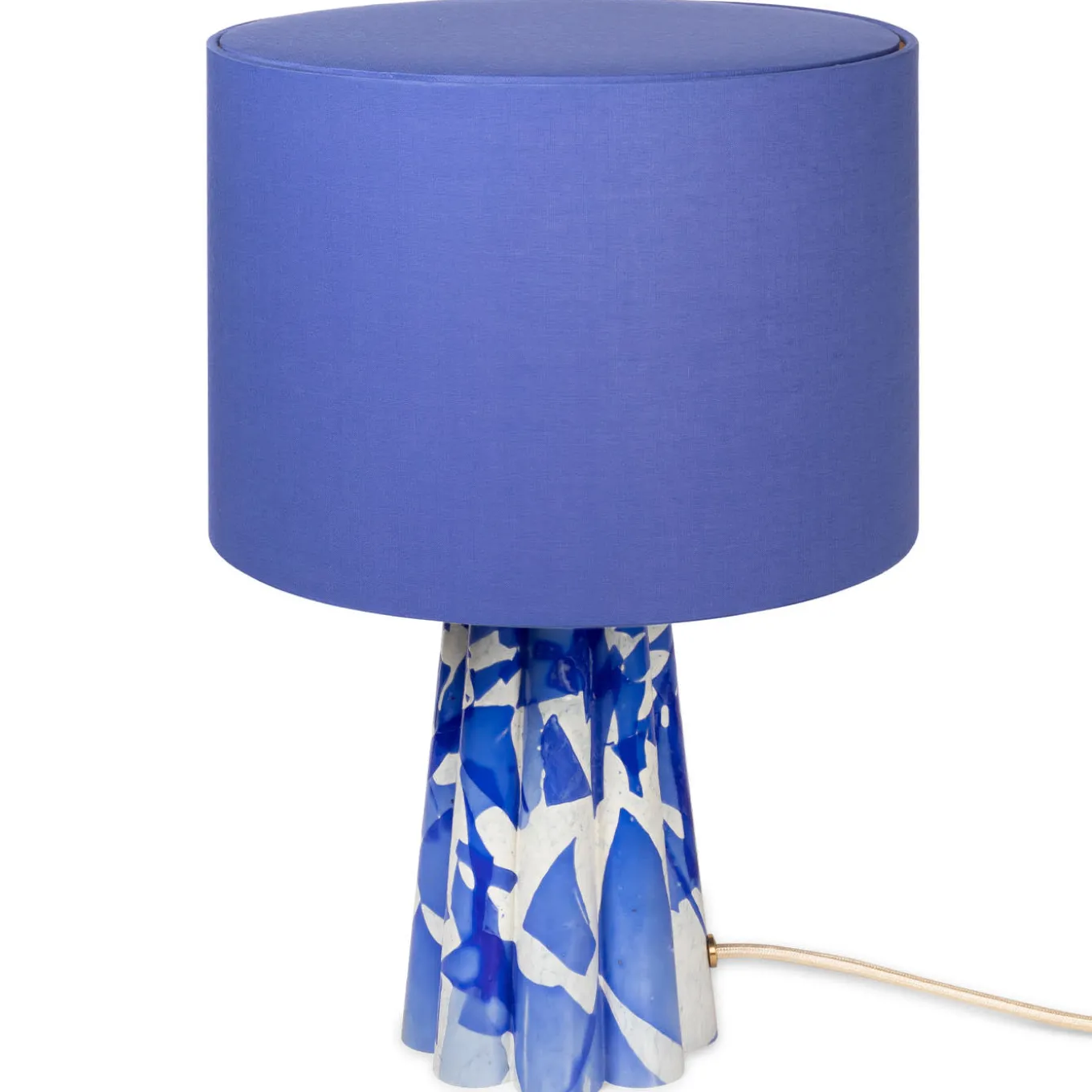 Lampada Bucket in vetro di Murano blu
