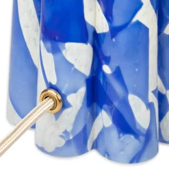 Lampada Bucket in vetro di Murano blu