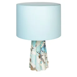 Lampada Bucket in vetro di Murano acquamarina