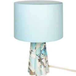 Lampada Bucket in vetro di Murano acquamarina